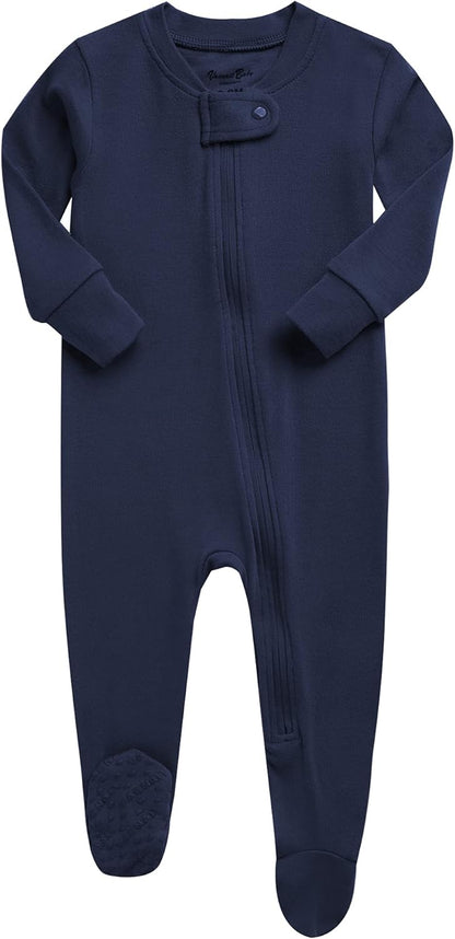 VAENAIT BABY Infant Toddler Boys Girls Footed One-Piece Sleep and Play Premium Modal Pajamas 1-2