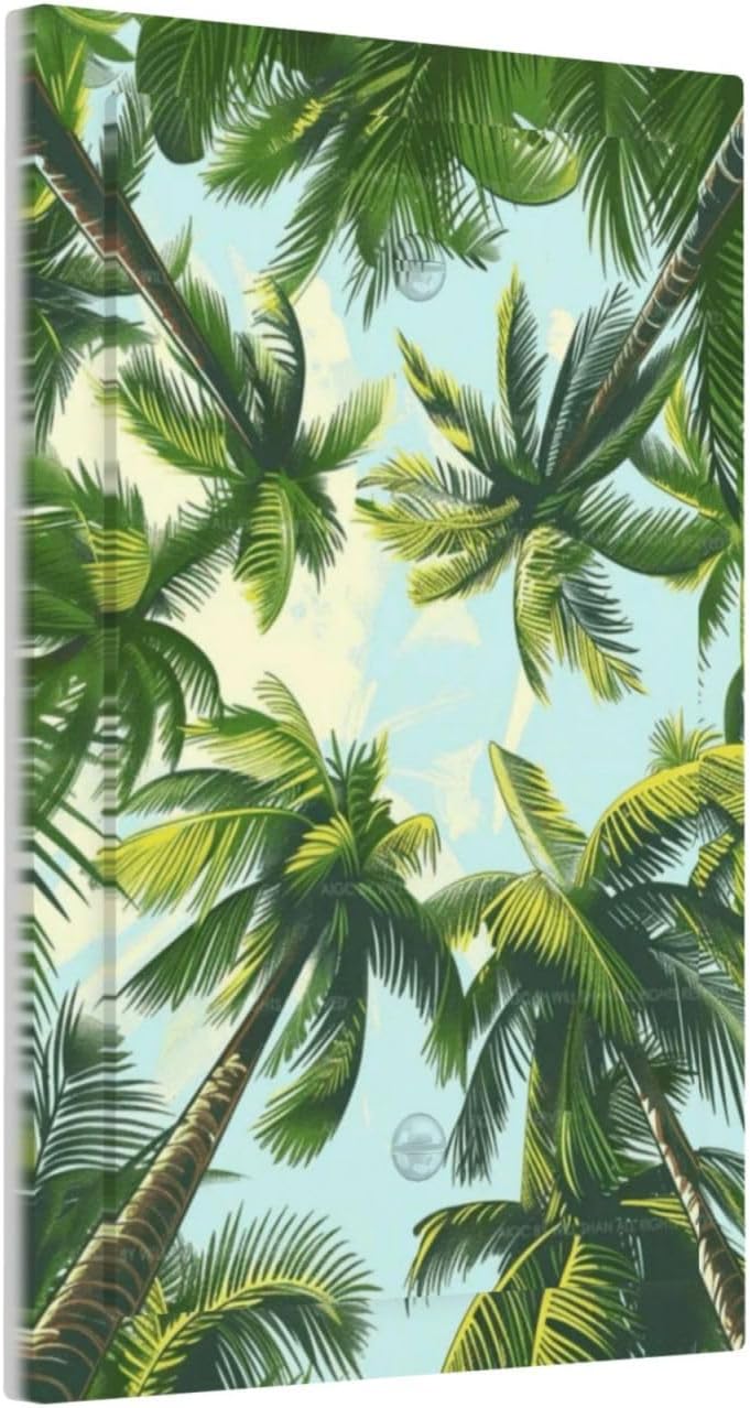Summer Sky Coconut Palms Trees Green Plants Leaf Light Switch Cover Plate 1 Gang No Device Blank