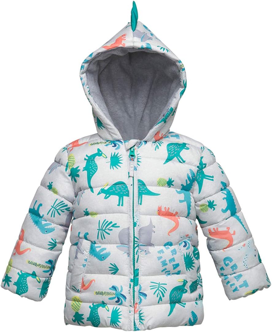 Rokka&Rolla Baby Boys' Water-Resistant Fleece Lined Puffer Jacket Winter Coat for Newborn Infant