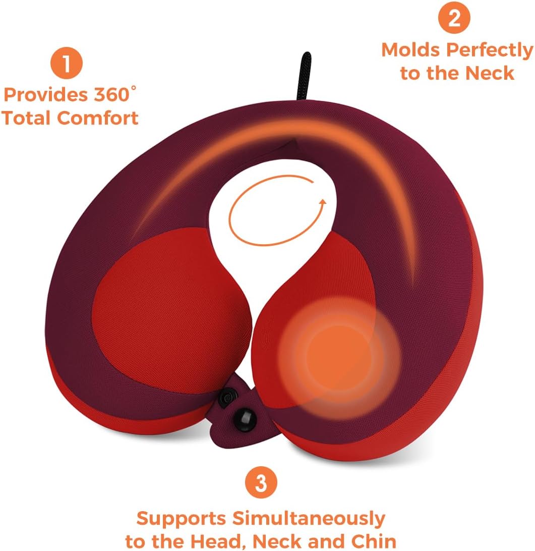INFANZIA Kids Chin Supporting Travel Neck Pillow, Helps Support Head and Neck, Comfortably Designed