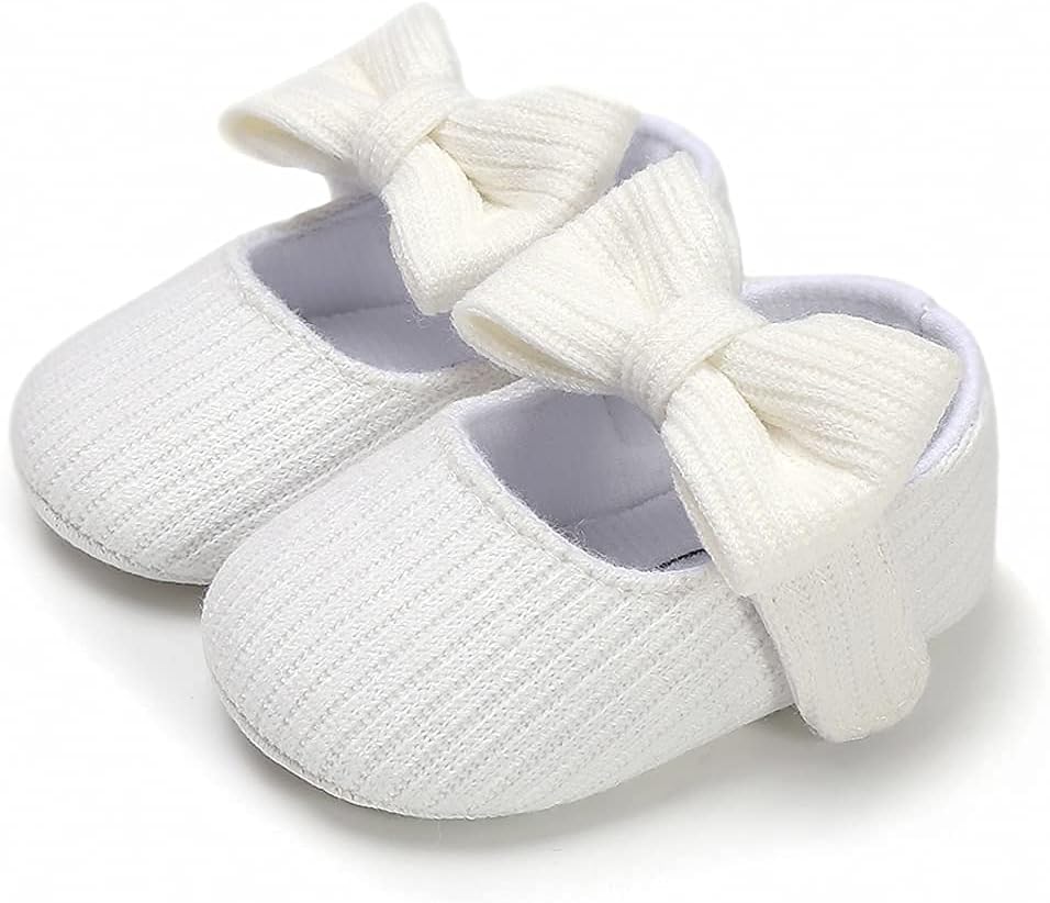 Baby Shoes Mary Jane Flats Non Slip Soft Sole Infant Toddler Sneakers First Walkers Party Christmas