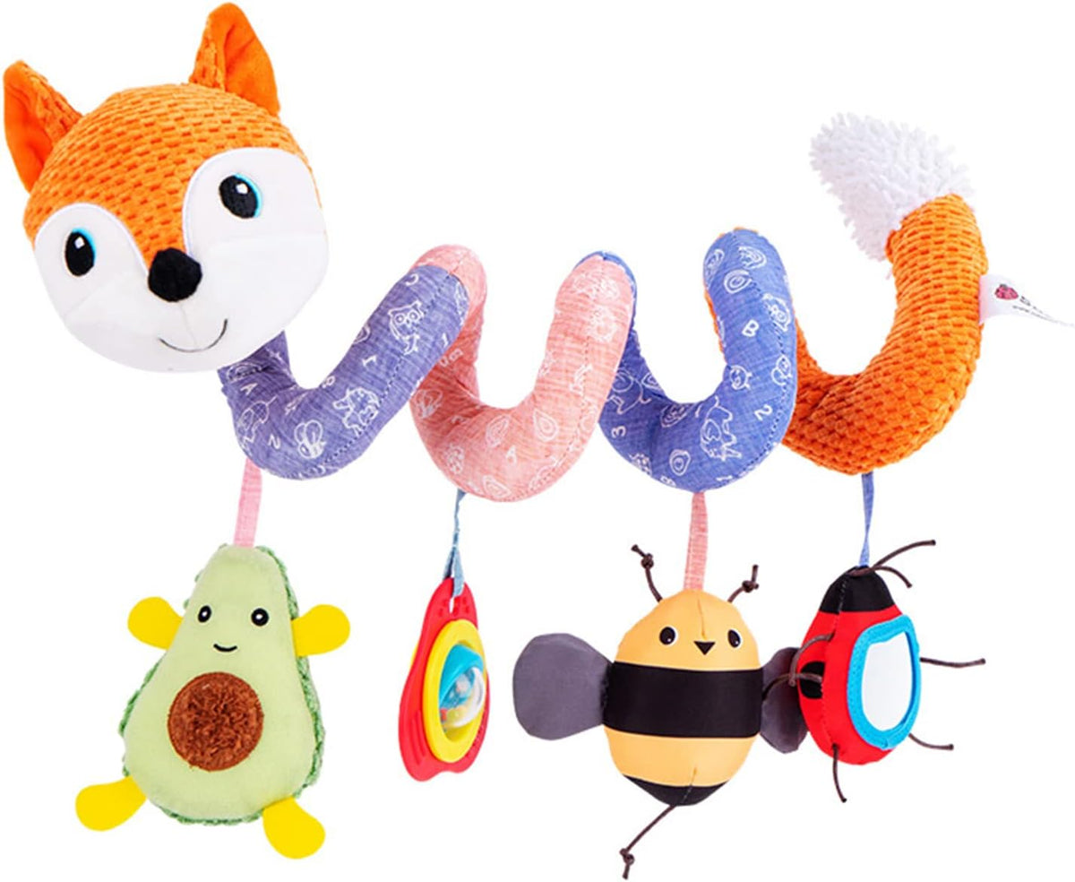 Jollybaby Baby Car Seat Stroller Toys, Plush Activity Hanging Spiral Activity Pram Crib with Music