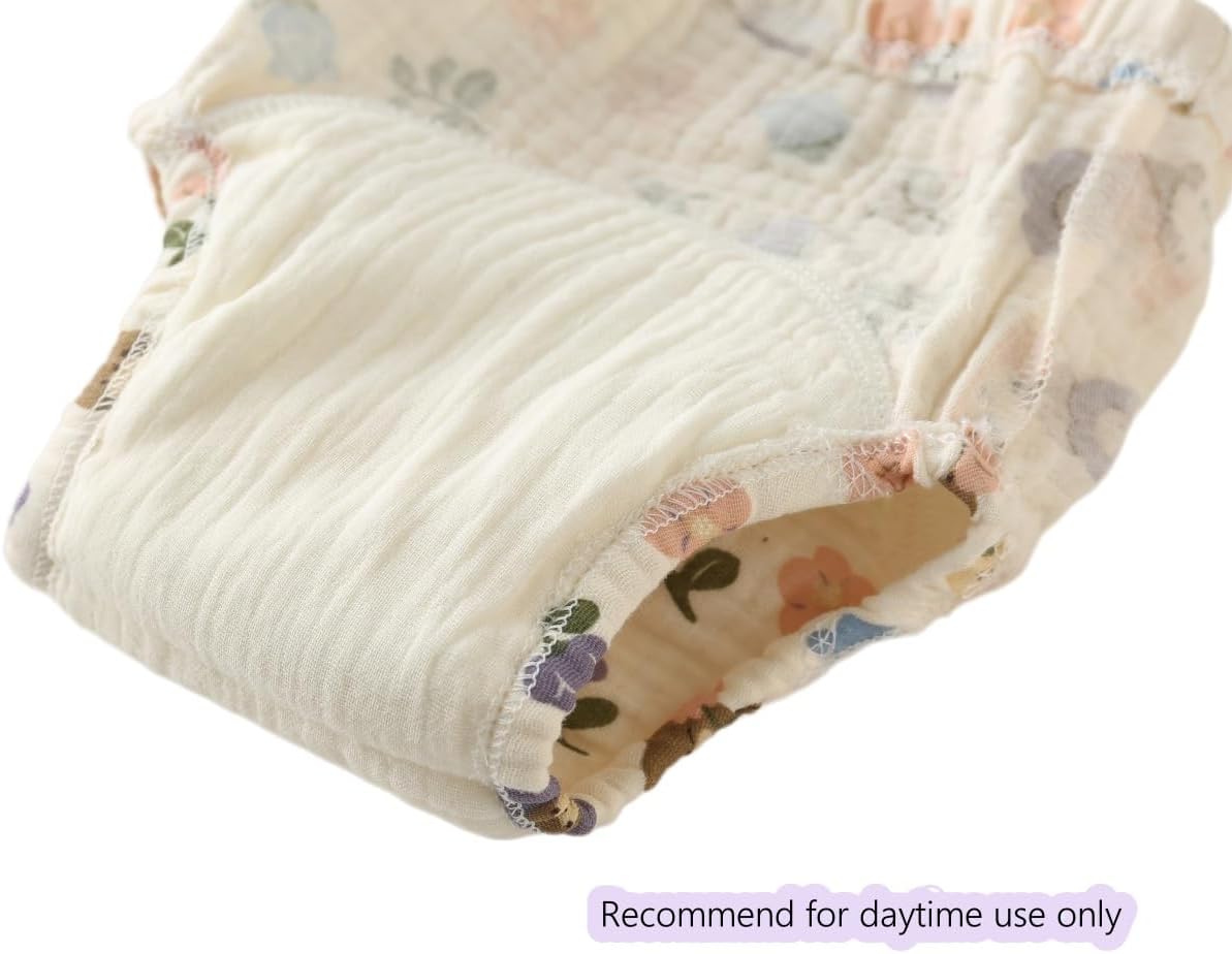 Baby Training Underpants,Soft Cotton Absorbent Potty Training Underwear For Baby Boys And Girls 6