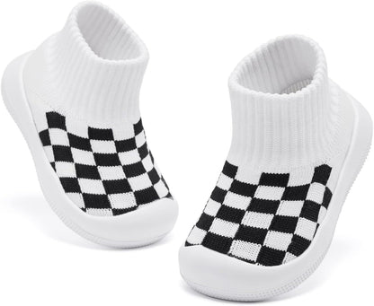 Eashi Baby Boy Girl Non-Skid Indoor Infant Walking Shoes Breathable Warm Elastic Sock Shoes with