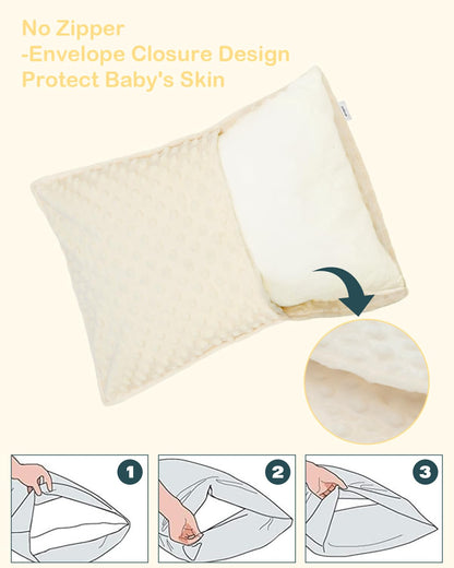 ALVABABY Toddler Pillowcases Soft Kids Pillow Cover 2 Pack Fit 13"x 18" or 12"x16" Envelope for
