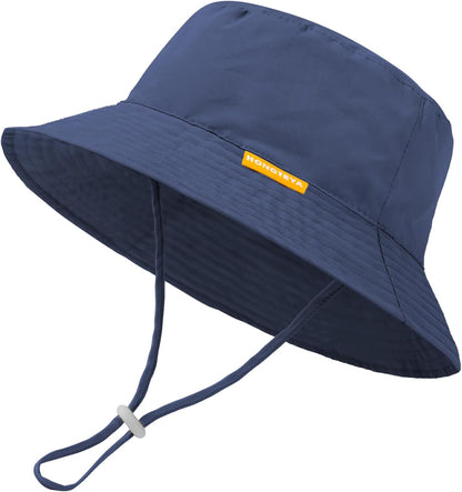Baby Sun Hat Kids Summer UPF 50+ Toddler Bucket Hat Wide Brim Adjustable Beach Hats for Boys Girls