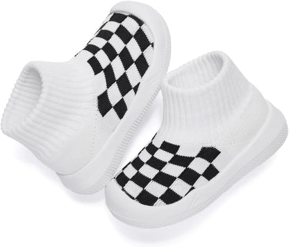 Eashi Baby Boy Girl Non-Skid Indoor Infant Walking Shoes Breathable Warm Elastic Sock Shoes with