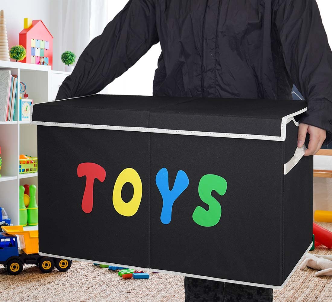 YOLOXO Toy Box Chest, Collapsible Sturdy Storage Bins with Lids, Extra Large Kids Toy Storage