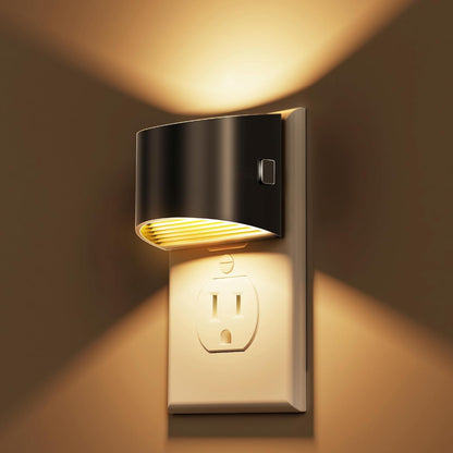 L LOHAS LED Night Lights Plug into Wall 2 Pack, Dusk to Dawn Sensor Nightlight, Brightness