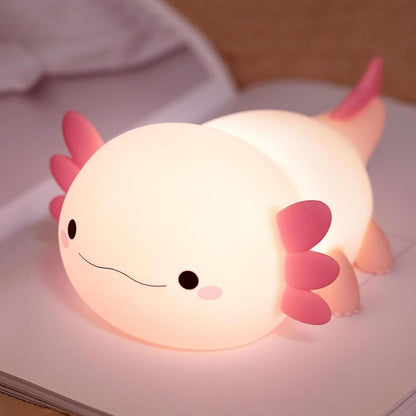Axolotl Lamp,Cute Axolotl Night Light,Dimmable Silicone Animal Nursery Night Light,Adorable
