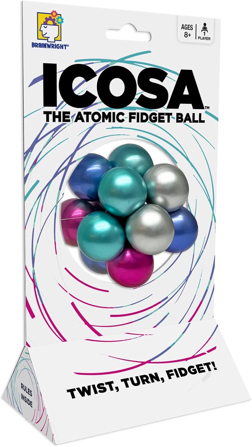 Brainwright - Icosa Ice - The Atomic Fidget Ball. Twist, Turn, Fidget!