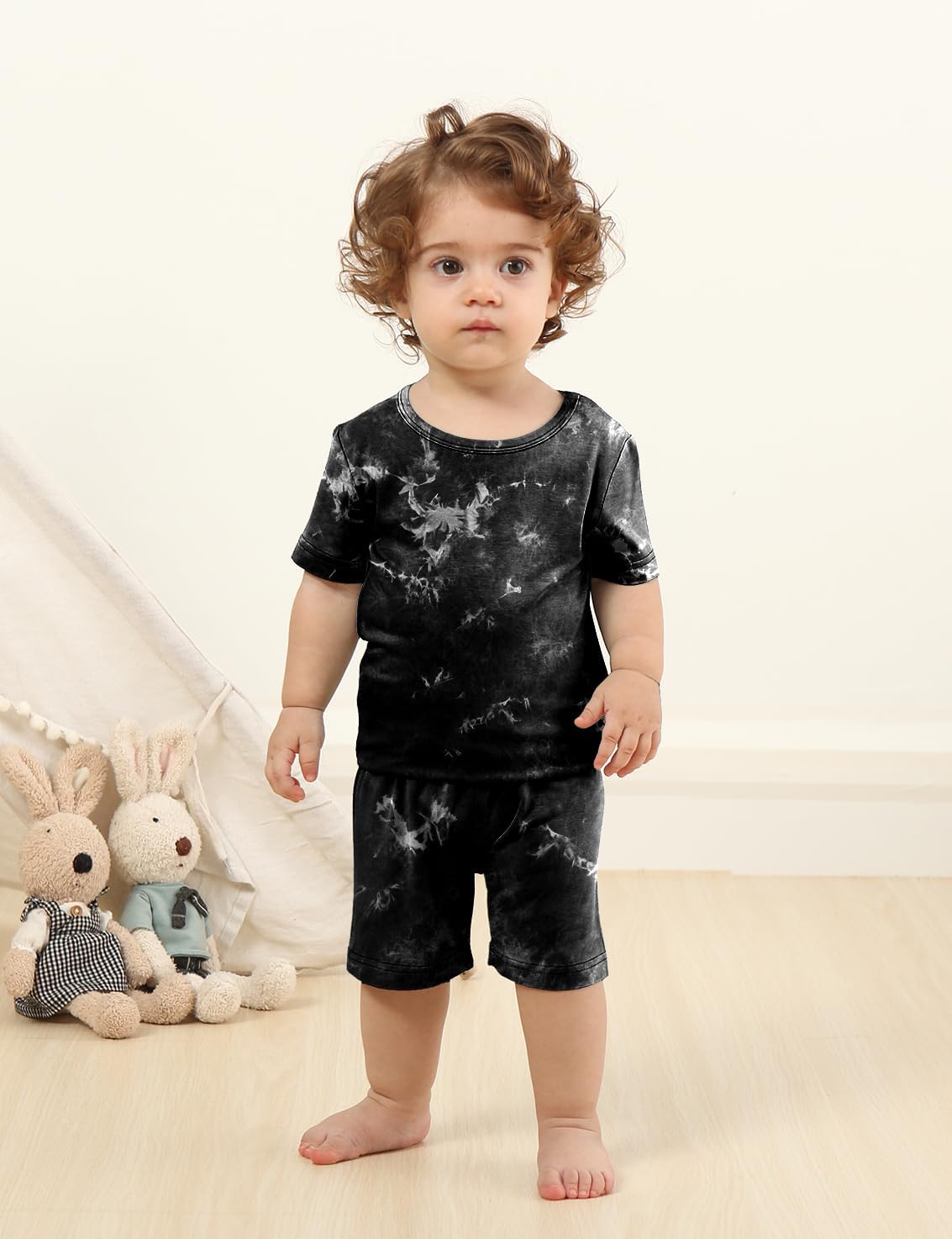 Jimonda Baby/Toddler Soft Sleepwear Short sleeve Kids Cool Pajama Outdoor 2-Piece Shirt&Shorts