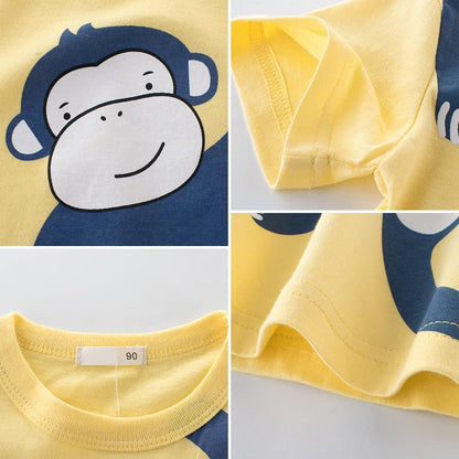 Boys' 4-Pack Excavator Short Sleeve Crewneck T-Shirts Top Tee Size 2-7 Years Toddler Boys' Value