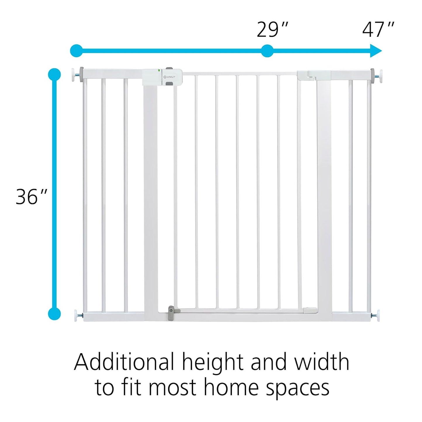 Safety 1st Extra Wide Baby Gate with Door: Premium Child Safety, Extra Tall Gate for Doorways, Dog