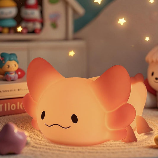 ZKLiLi Axolotl Night Light Kids Nightlight,Squishy Cute Lamp Dimmable Childrens Night Light Baby