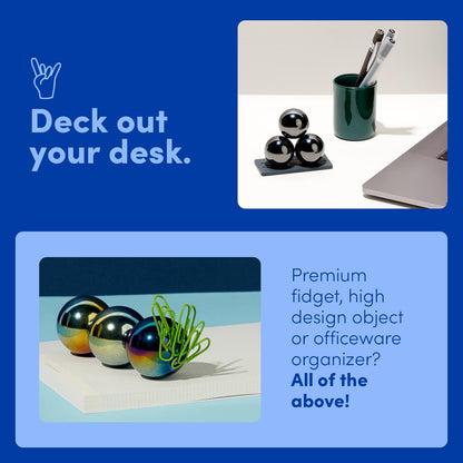 Speks Supers, 33mm Magnets Balls Fidget Toys for Adults, Set of 6, Great Office Desk Decorations