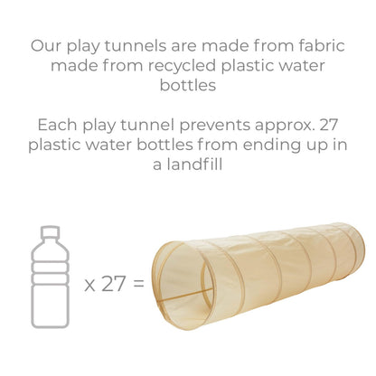 3 Sprouts Kids Play Tunnel - Pop Up Collapsible Tunnels with Recycled Fabric - Fun Crawling Tunnel