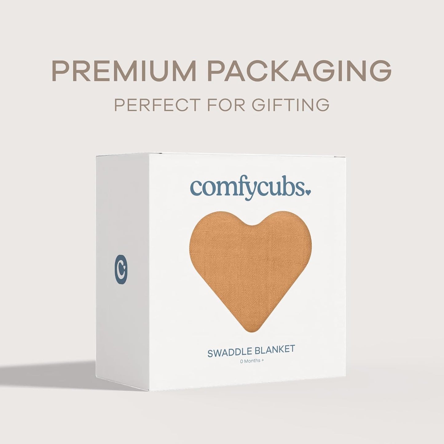Comfy Cubs Muslin Swaddle Blankets Pack of 1 - 47 x 47 Inch Soft Cotton Baby Blanket Set, Large