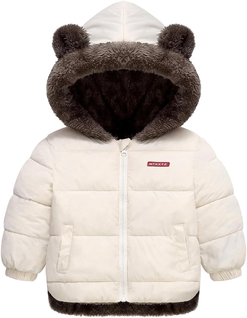 Fairy Baby Infant Baby Winter Coat Cute Teddy Bear Hooded Jacket Warm Fleece Outerwear Windproof