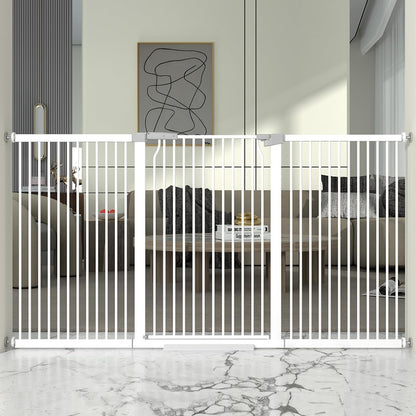 41" Extra Tall and Wide Baby Gate, 74.2-76.7'' Wide Pet Cat Gate for Doorway, Extra Wide Pressure