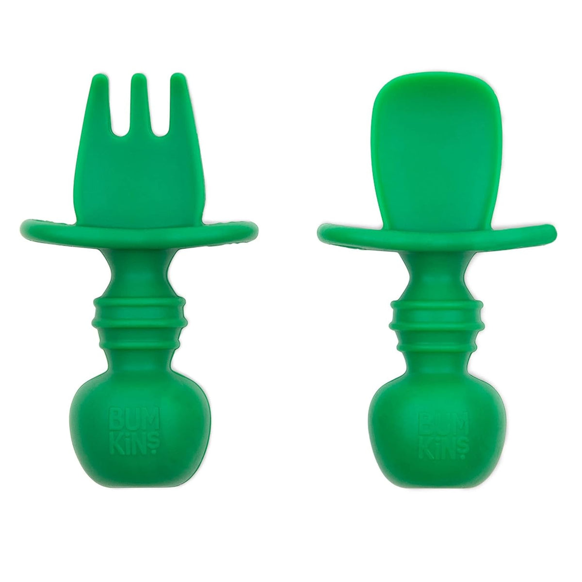 Bumkins Baby Utensils Set, Chewtensils Silicone Spoons for Dipping, Self-Feeding, Baby Led Weaning