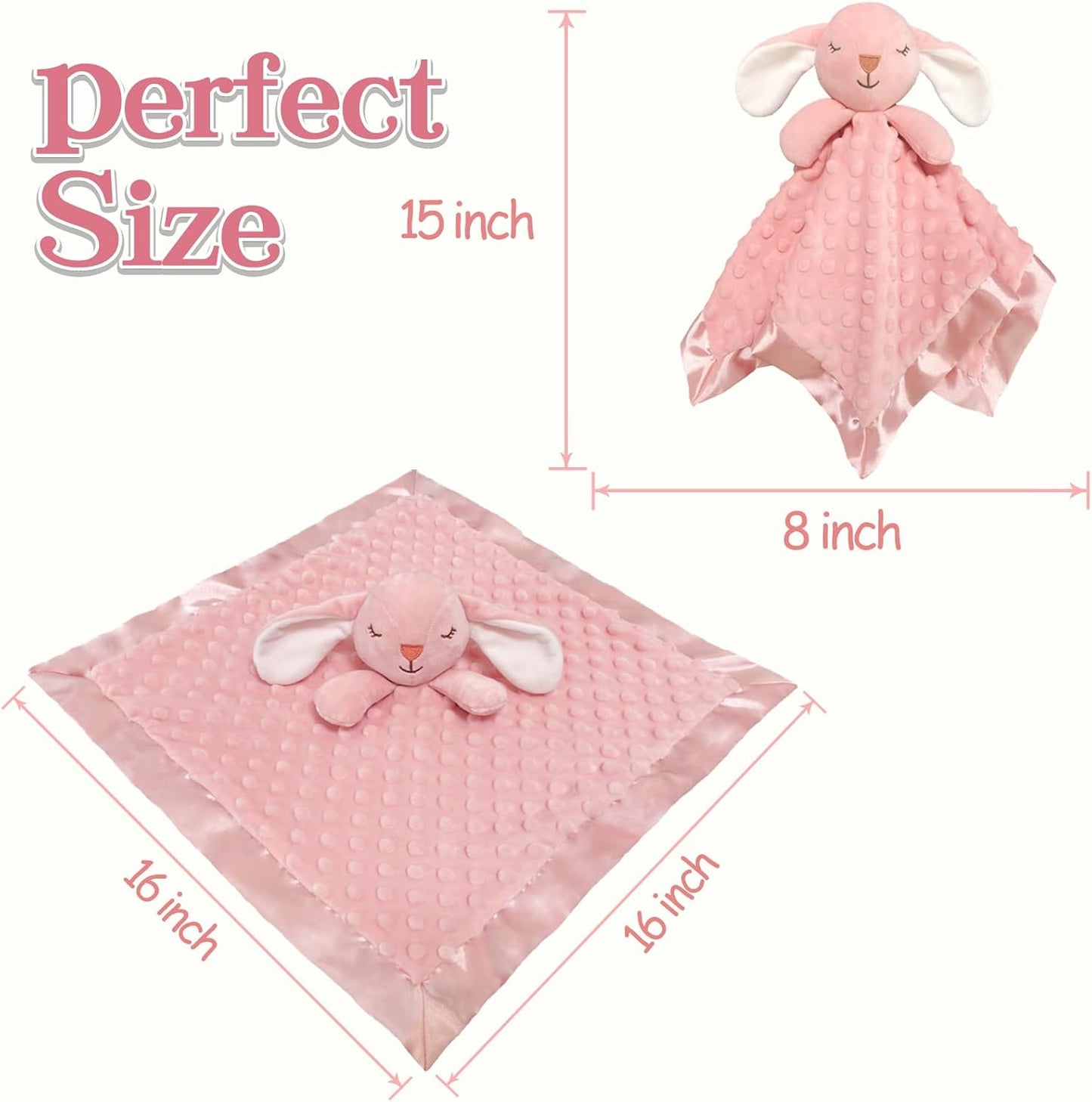 Loveys for Babies, Soft Baby Security Blanket Lovies for Babies, Stuffed Animals Blankie for