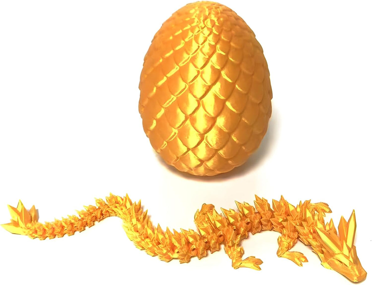 3D Printed Dragon Egg,Mystery Crystal Dragon Fidget Toys,Articulated Dragon,Home Desk Decor Easter