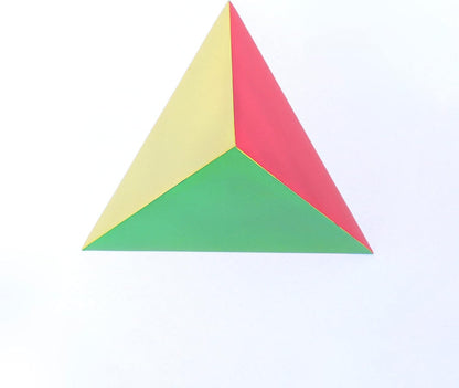 CMY Cubes The Ignis (50mm) - Cyan, Magenta & Yellow Polyhedron - Subtractive Color Mixing Optical
