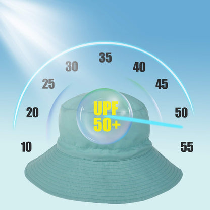 Baby Sun Hat Toddler Beach Swim Hats UPF 50+ Summer Bucket Hat Kids Infant Wide Brim Adjustable Sun