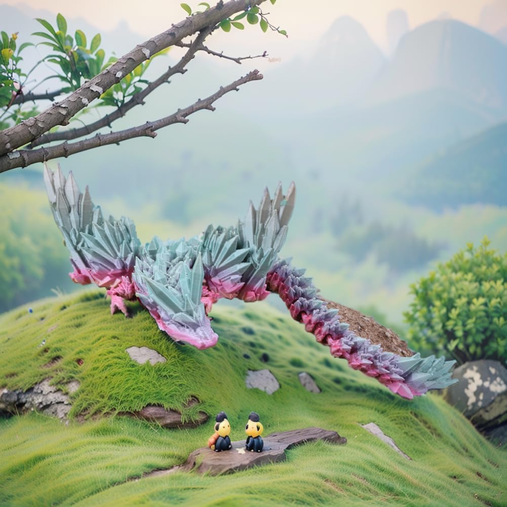 Cessfle 3D Printed Dragon in Egg, Fly Dragon Egggs with Dragon Inside Full Articulated Dragon Egggs