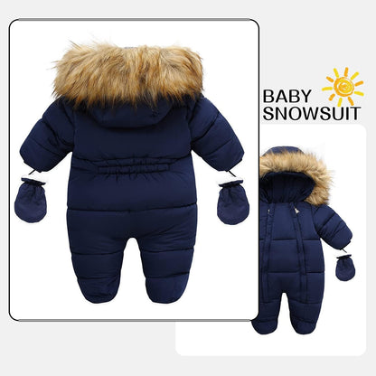 Baby Girl Winter Snowsuit Toddler Jacket Clothes For Boy Infant Jumpsuit Hoodied
