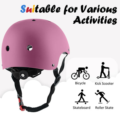 Kids Bike Helmet, 3 Sizes from Toddler to Youth, Pink, Small