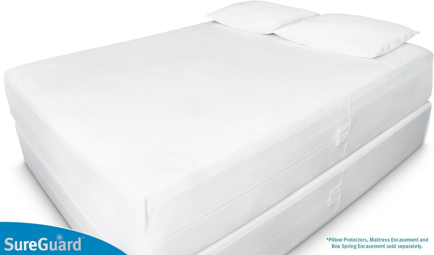Set of 2 Travel Size SureGuard Pillow Protectors - 100% Waterproof, Bed Bug Proof, Hypoallergenic