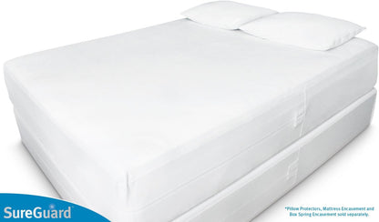 Set of 2 Travel Size SureGuard Pillow Protectors - 100% Waterproof, Bed Bug Proof, Hypoallergenic