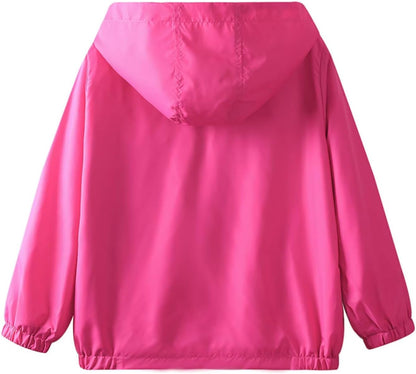 WELAKEN Lightweight Jacket for Girls Kids & Toddler II Girls' Print Water-Resistant Jacket
