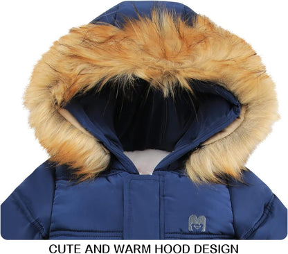 Baby Girl Winter Snowsuit Toddler Jacket Clothes For Boy Infant Jumpsuit Hoodied