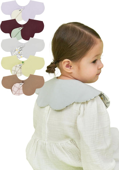 Konny Baby Bibs 5-Pack, 360 ° Rotate, Soft and Absorbent Bandana Drooling for Boys Girls baby