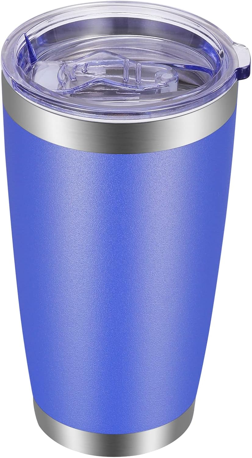 VEGOND 20oz Tumbler with Lid and Straw Stainless Steel Tumbler Cup Vacuum Insulated Double Wall