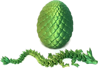 3D Printed Dragon Egg,Mystery Crystal Dragon Fidget Toys,Articulated Dragon,Home Desk Decor Easter
