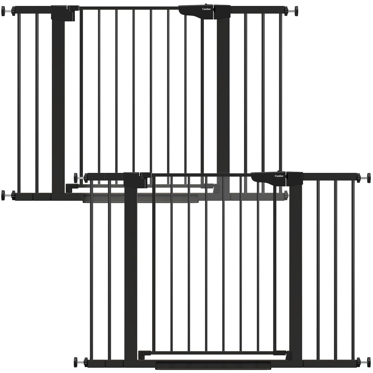 Cumbor 2 Pack 29.7-46" Baby Gate for Stairs, Mom's Choice Awards Winner-Auto Close Dog Gate for