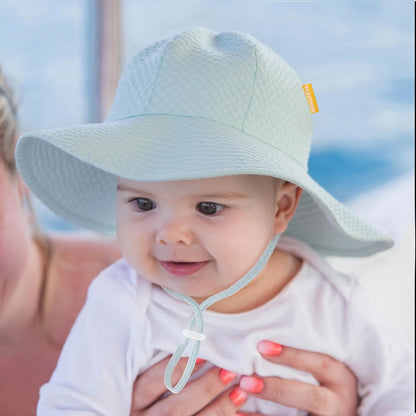 HONGTEYA Baby Sun Hat Toddler Girl Beach Hat Adjustable Outdoor Summer Hat UPF 50+ Sun Protection