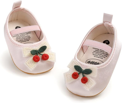 Baby Shoes Mary Jane Flats Non Slip Soft Sole Infant Toddler Sneakers First Walkers Party Christmas