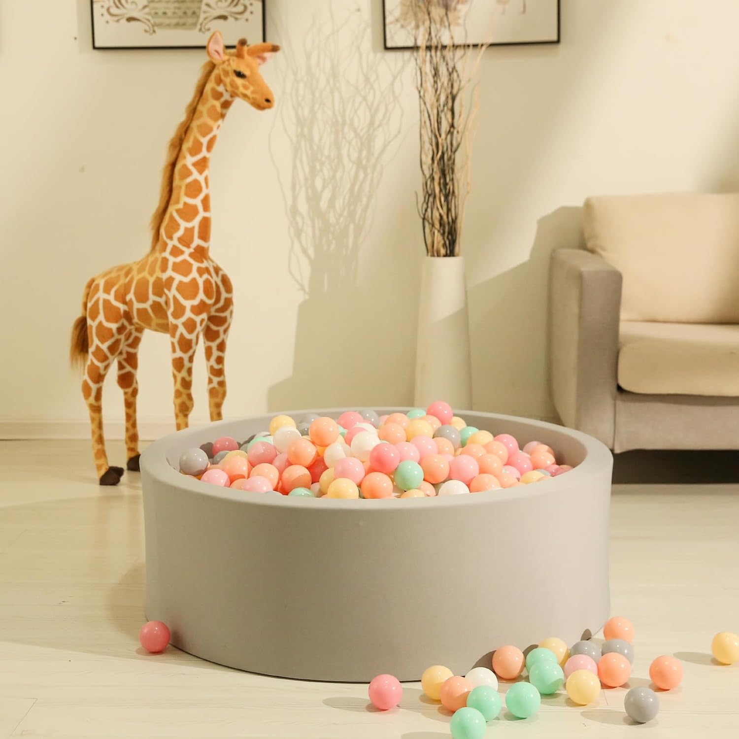 GOGOSO Balls for Ball Pit - Plastic Ball for Toddlers 1-3, Baby Kids Ball Pool Decoration 50 100