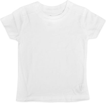 HonestBaby 5-Pack Short Sleeve T-Shirts 100% Organic Cotton Baby, Toddler, Little Kid, Boy, Girl
