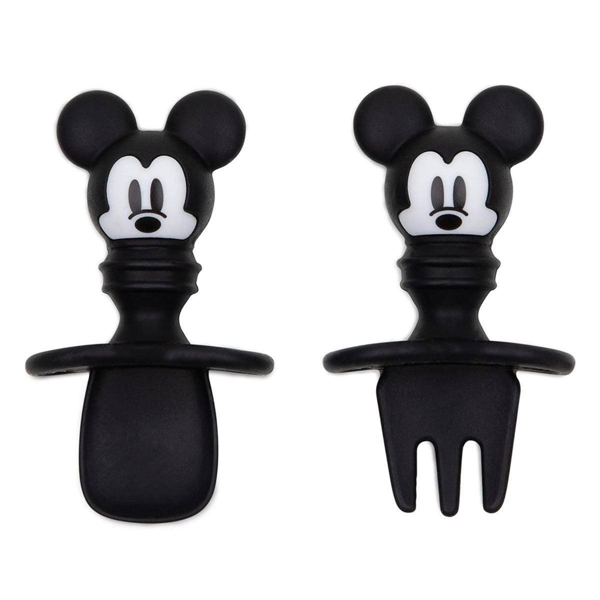 Bumkins Disney Baby Utensils Set, Chewtensils Silicone Spoons for Dipping, Self-Feeding, Baby Led