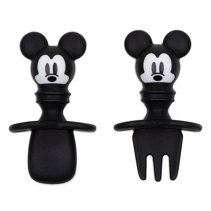 Bumkins Disney Baby Utensils Set, Chewtensils Silicone Spoons for Dipping, Self-Feeding, Baby Led