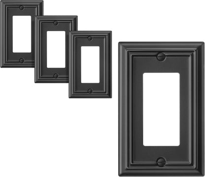 DEWENWILS Metel Decorator Outlet Cover, 4-Pack Wall Plates for Electrical Outlets, GFCI, Dimmer