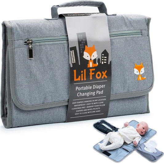 Portable Changing Pad - Waterproof Travel Baby Diaper Changing Pad, Mat Foldable, Wipes Pocket
