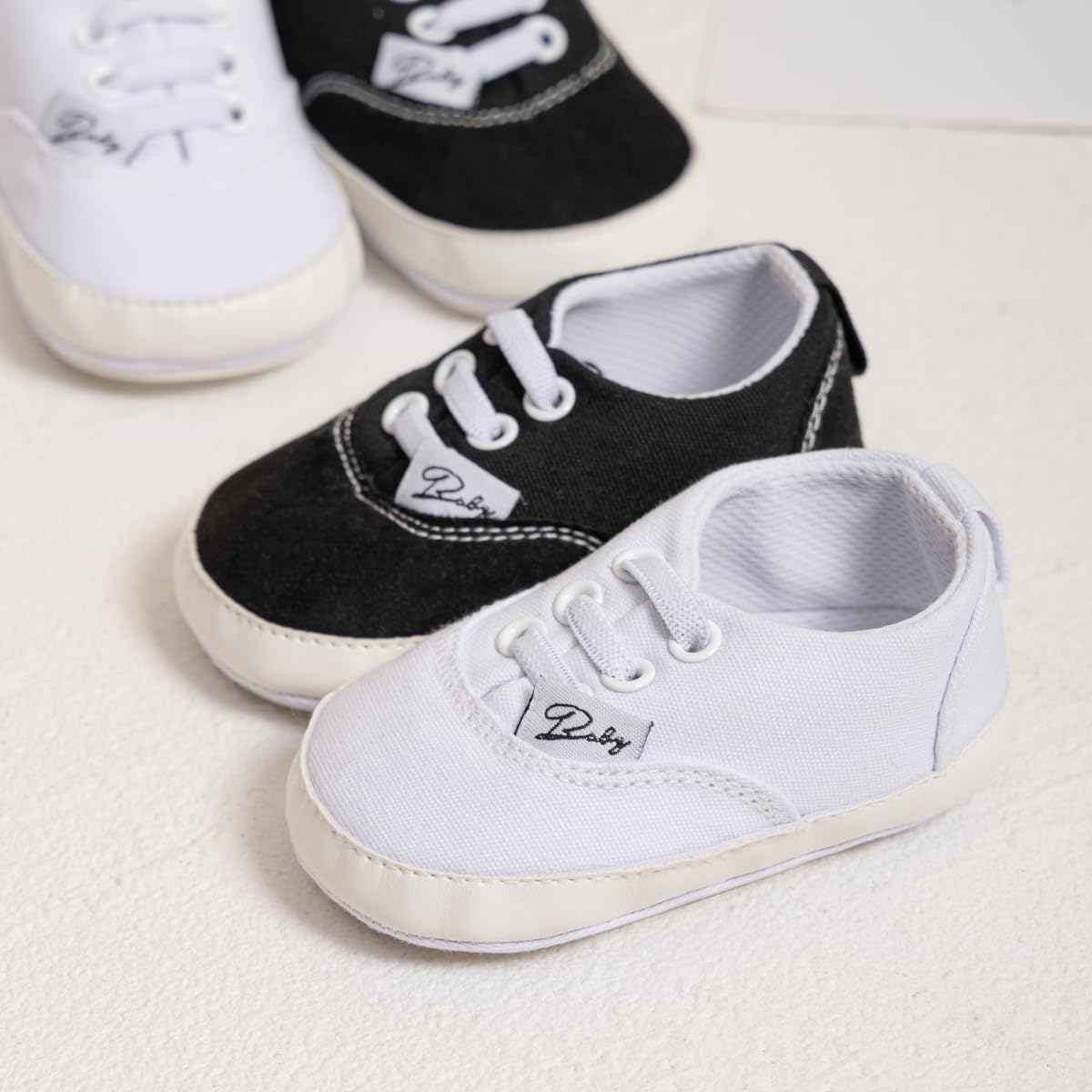 Morbido Infant Baby Boys Girls Canvas Sneaker Toddler Slip On Anti Skid Newborn First Walkers Candy