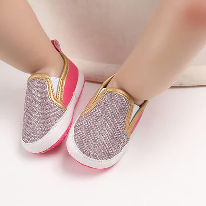 LONSOEN Baby Girls Boys Loafers Prewalker Dress Crib Shoes